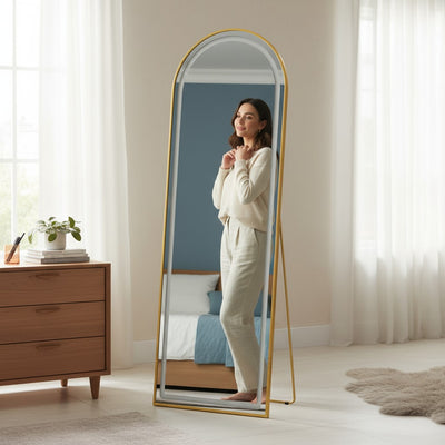 Modern Aluminium Full-Length Floor LED Mirror