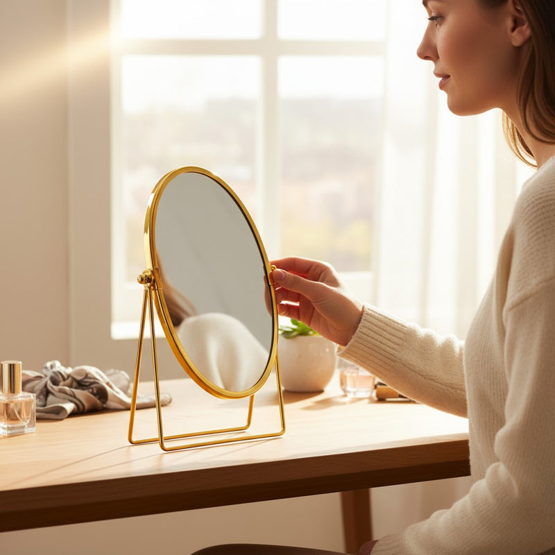 Aurelia Golden Glow Table Mirror