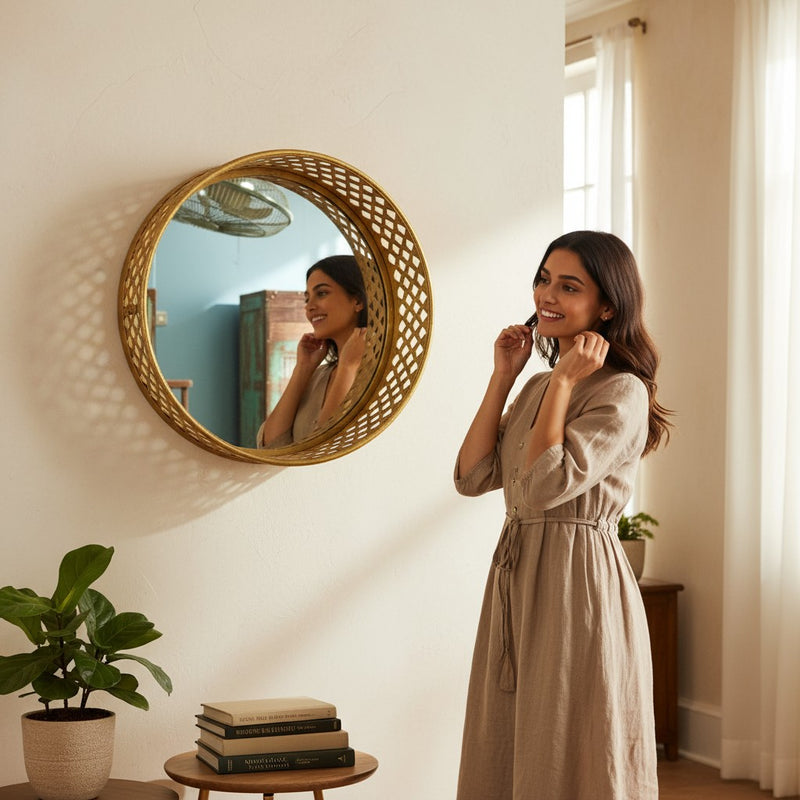 Regal Reflection Brass Mirror