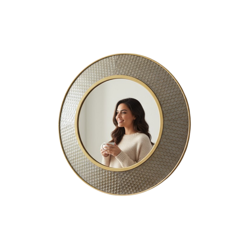Empire Elegance Brass Mirror