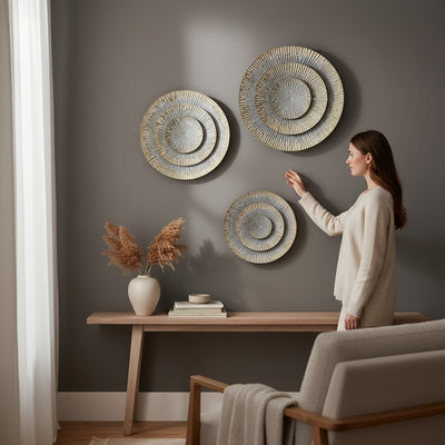 Golden Harmony Brass Wall Art