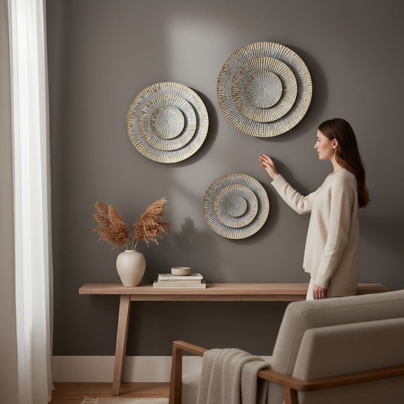 Golden Harmony Brass Wall Art