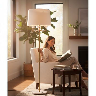 Elysian Glow Metallic Quad-Light Floor Lamp