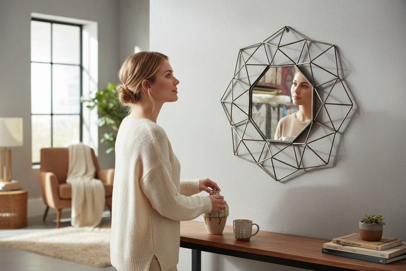 Elysian Glow Brass Mirror