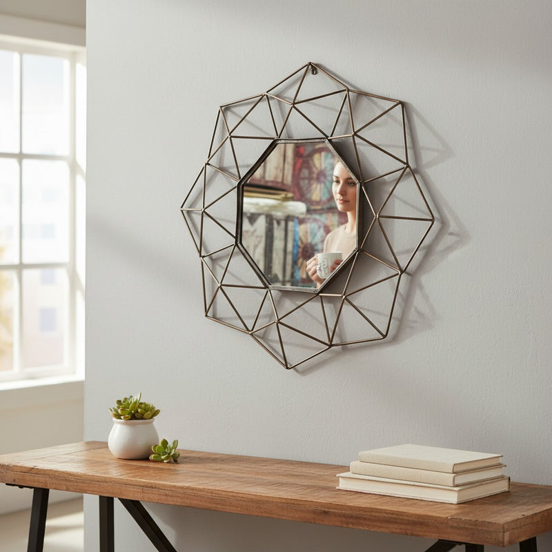 Elysian Glow Brass Mirror