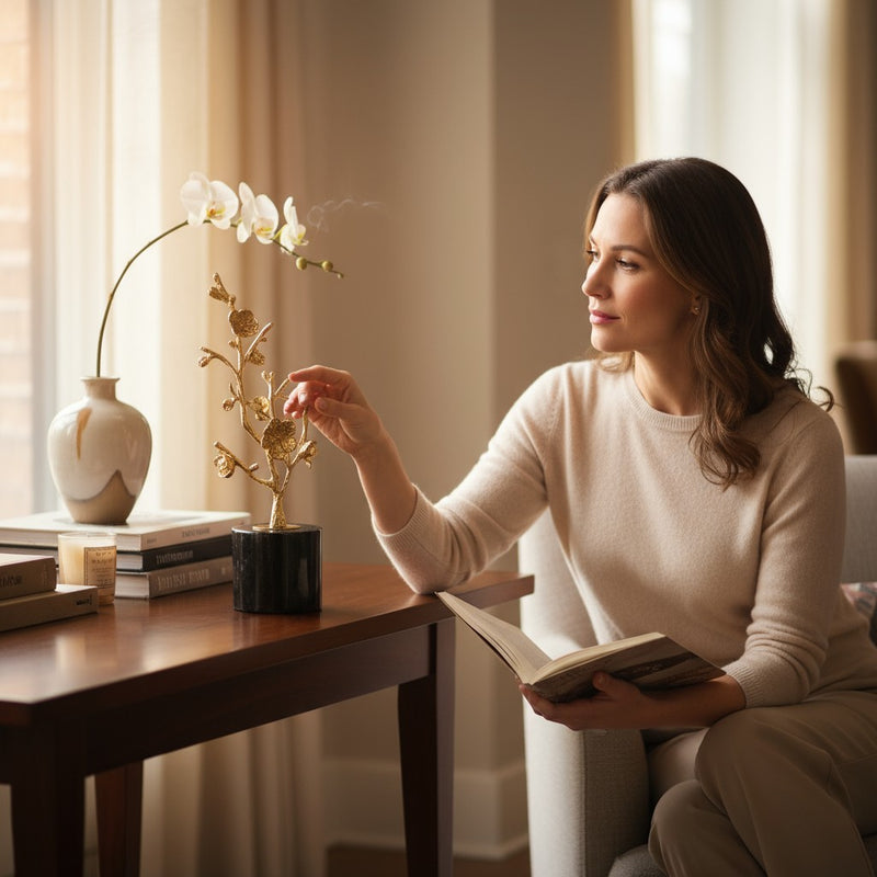 Delicate Metallic Tree Decor