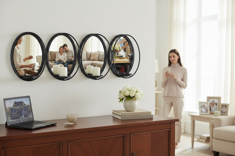 Empire Elegance Brass Mirror