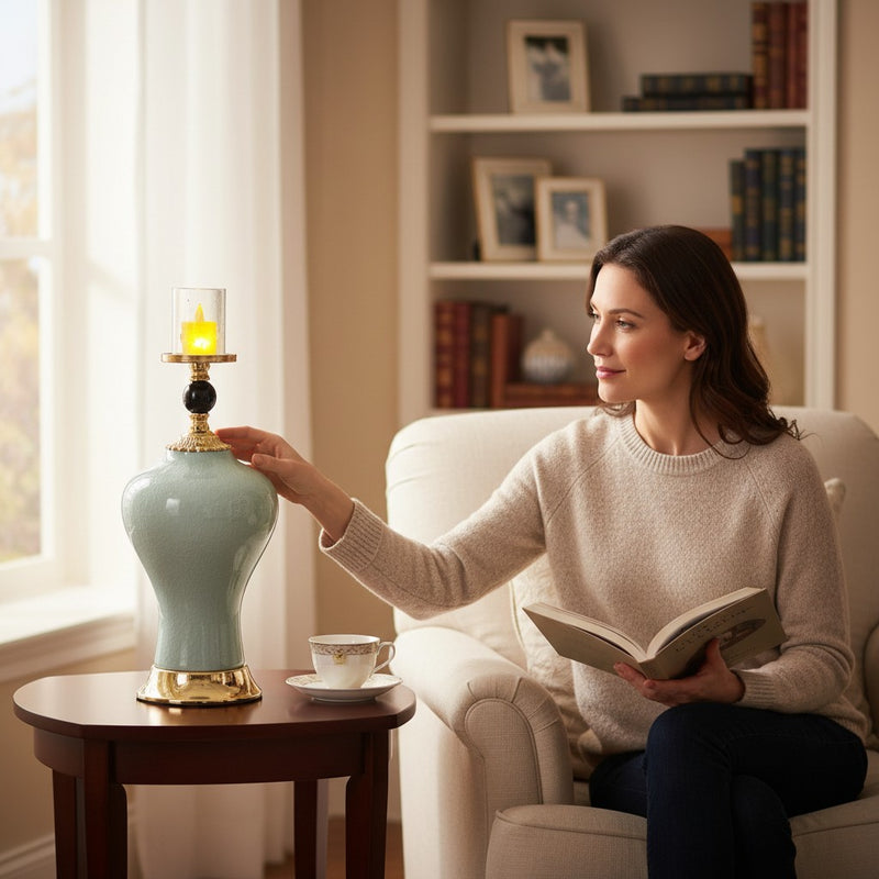 Royal Crest Antique Metallic Candle Stand