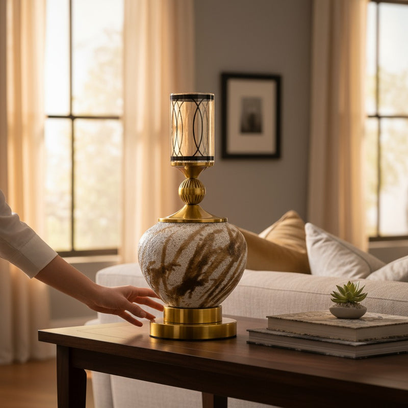 Eternal Glow Modern–Vintage Ceramic Candle Stand