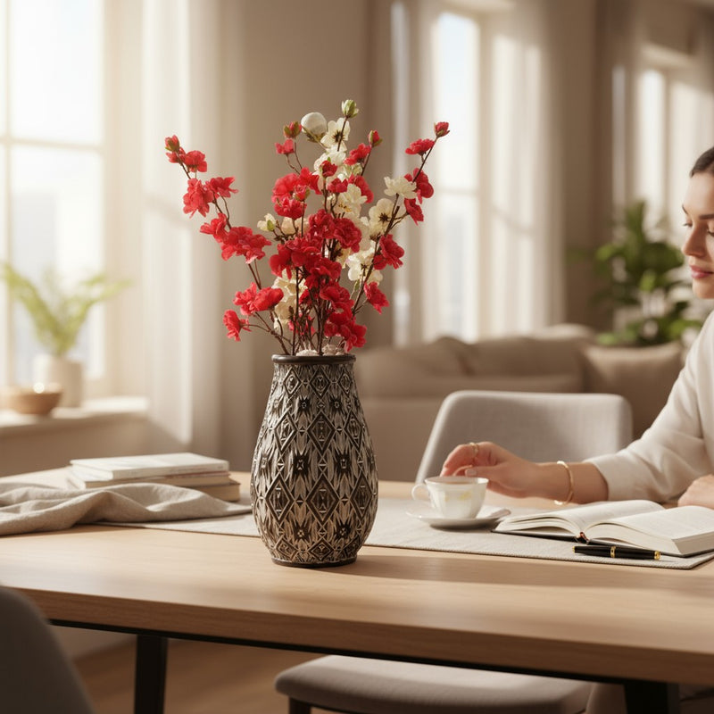 Twilight Bloom Ceramic Vase