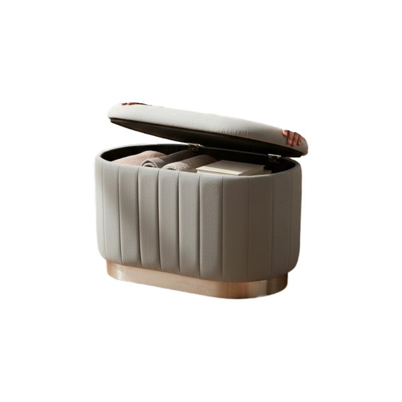 SilverVault Modern Velvet Storage Seater