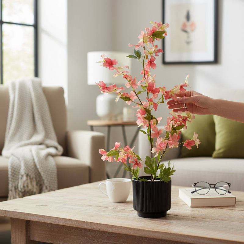 Amber Dusk Ceramic Floral Vase