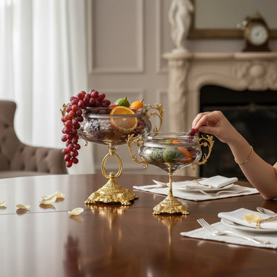 Versace Aurelia Grey Crystal Bowl