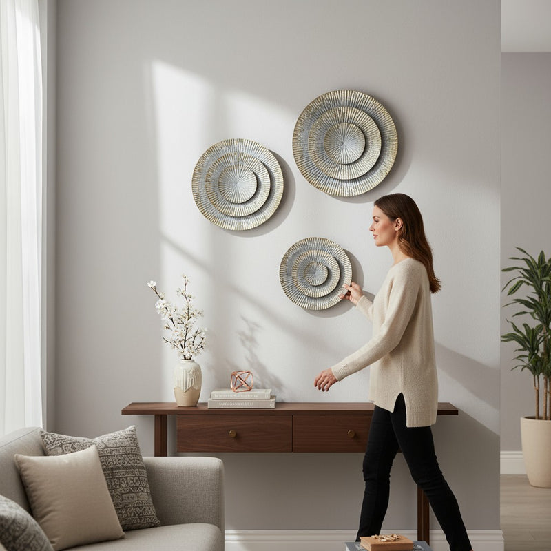 Golden Harmony Brass Wall Art