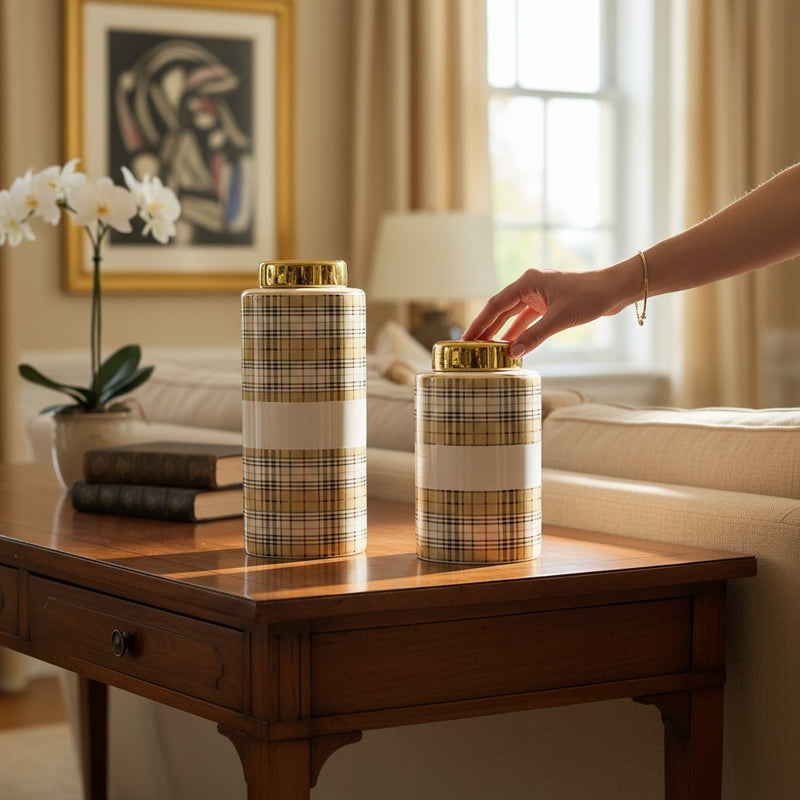 Honey Meadow Burberry Porcelain Candy Jars