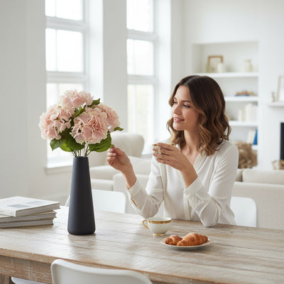 Black Horizon Ceramic Vase