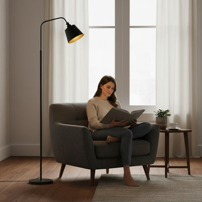 Aurora Metallic Arc Floor Lamp