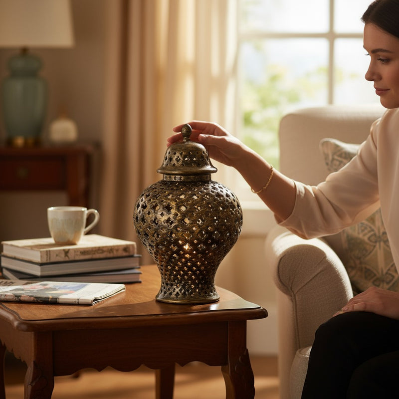 Caramel Glow Ceramic Candy Jar