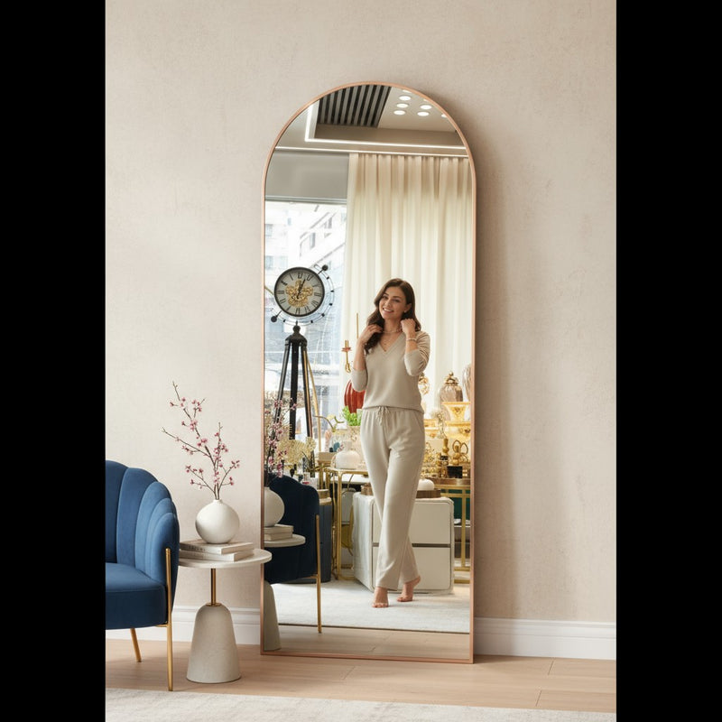 Aria Aluminium Arch Mirror – Modern Full-Length Wall Accent