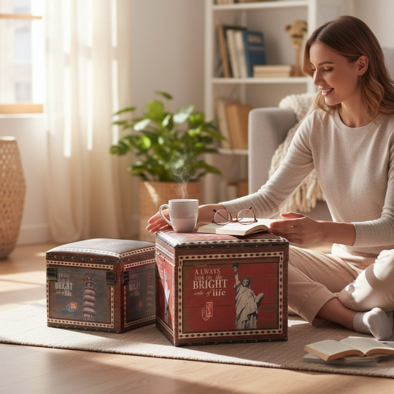 StorEase Modern Leather Storage Box