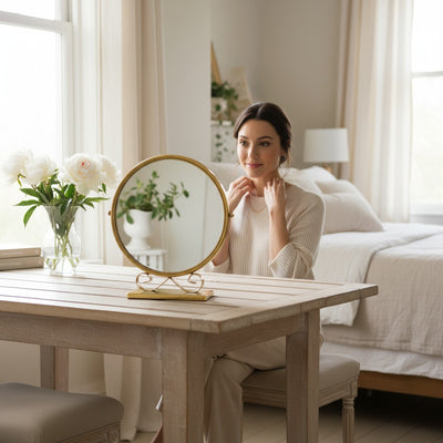 Luna Gilded Halo Table Mirror