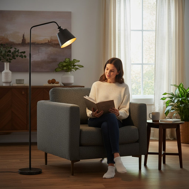 Aurora Metallic Arc Floor Lamp