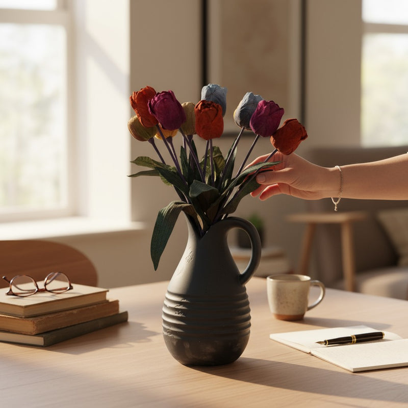 Ivory Solace Ceramic Vase