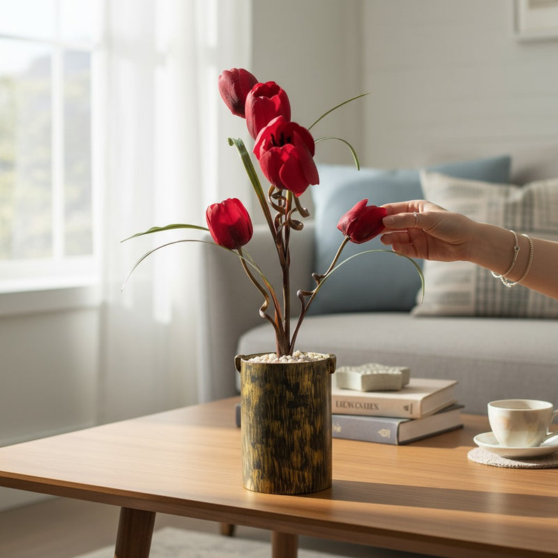 Moonlight Serenity Porcelain Vase