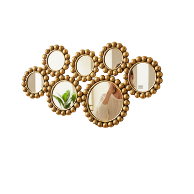 Golden Mirage Surcle Style Wall Mirror