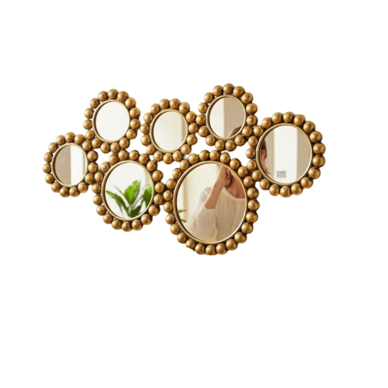 Golden Mirage Surcle Style Wall Mirror