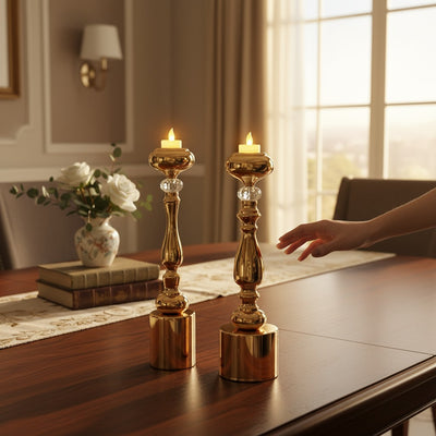 Modélo Contemporary Metallic Candle Holder