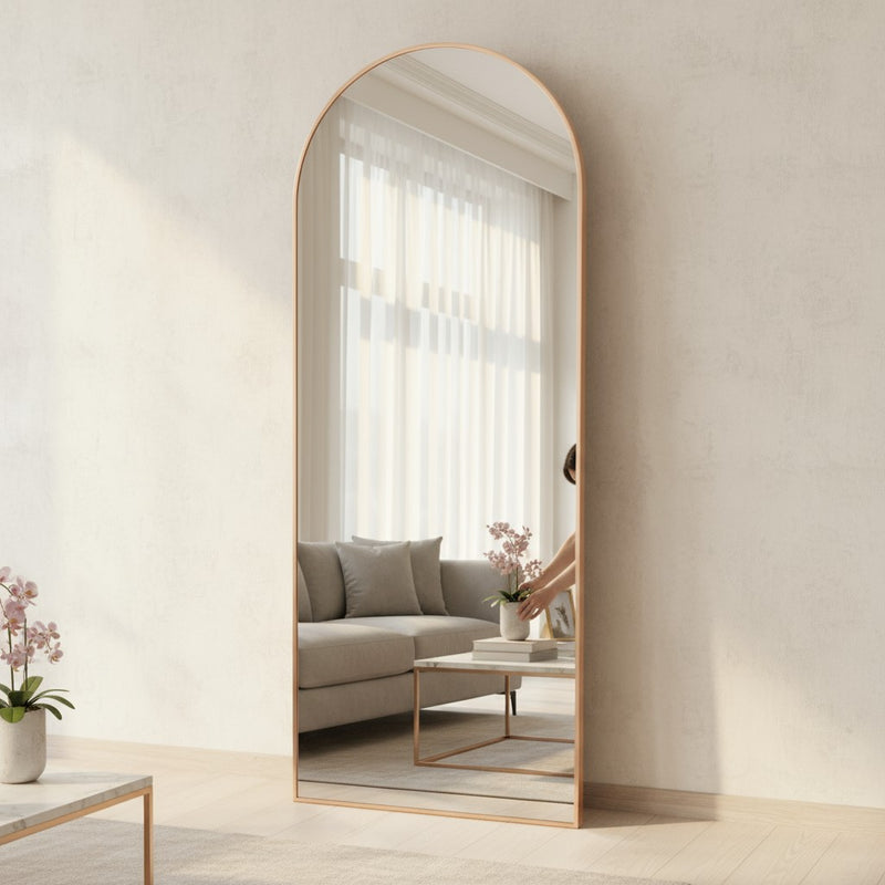 Aria Aluminium Arch Mirror – Modern Full-Length Wall Accent