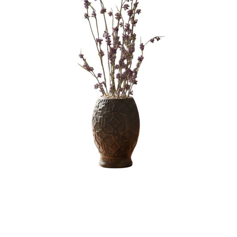 Eternal Grace Floral Ceramic Vase