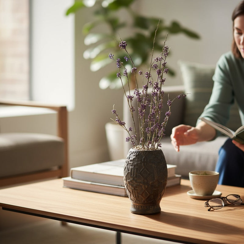 Eternal Grace Floral Ceramic Vase