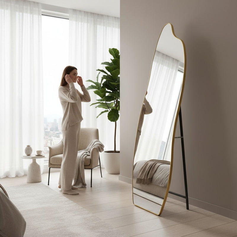 Serpentine Wave Mirror Full-Length Mirror