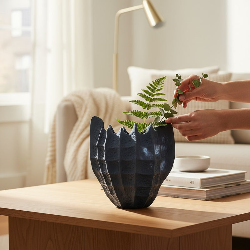 Midnight Reverie Porcelain Vase