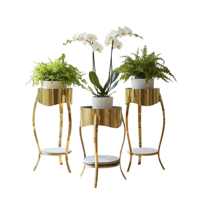 Luxe Modern SS Coffee Tables with Ceramic Top