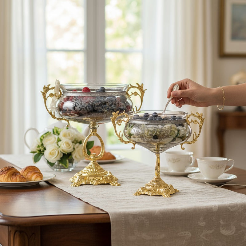 Versace Aurelia Grey Crystal Bowl