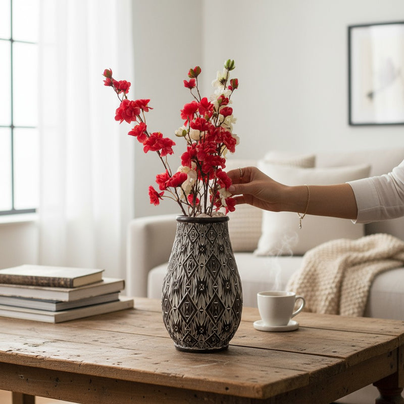 Twilight Bloom Ceramic Vase