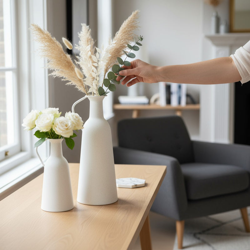 Nordic Elegance Metal Vase Set