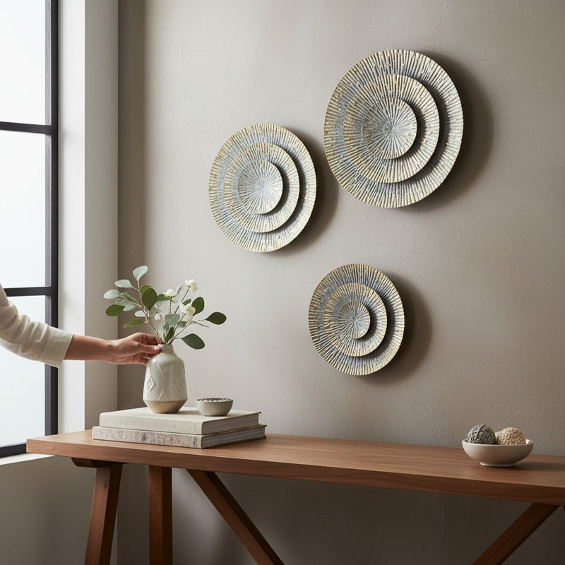 Golden Harmony Brass Wall Art