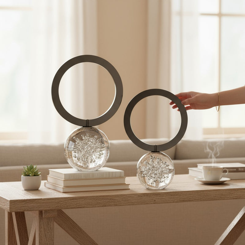 Modern Crystal Sphere  Decor