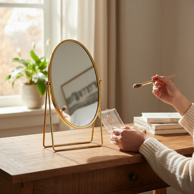 Aurelia Golden Glow Table Mirror