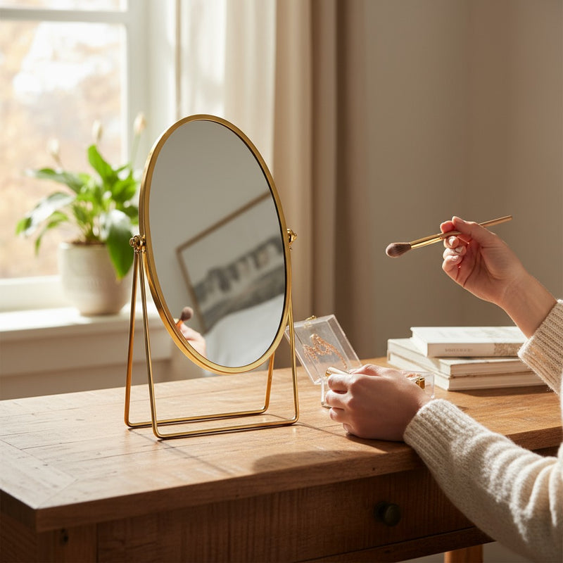 Aurelia Golden Glow Table Mirror