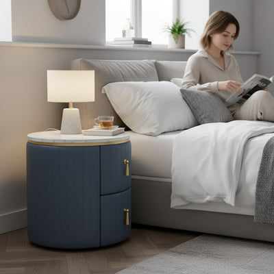 SkyBlue Luxe Marble Top Side Table