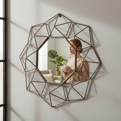 Elysian Glow Brass Mirror