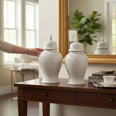 Classic White Modern Ceramic Urns