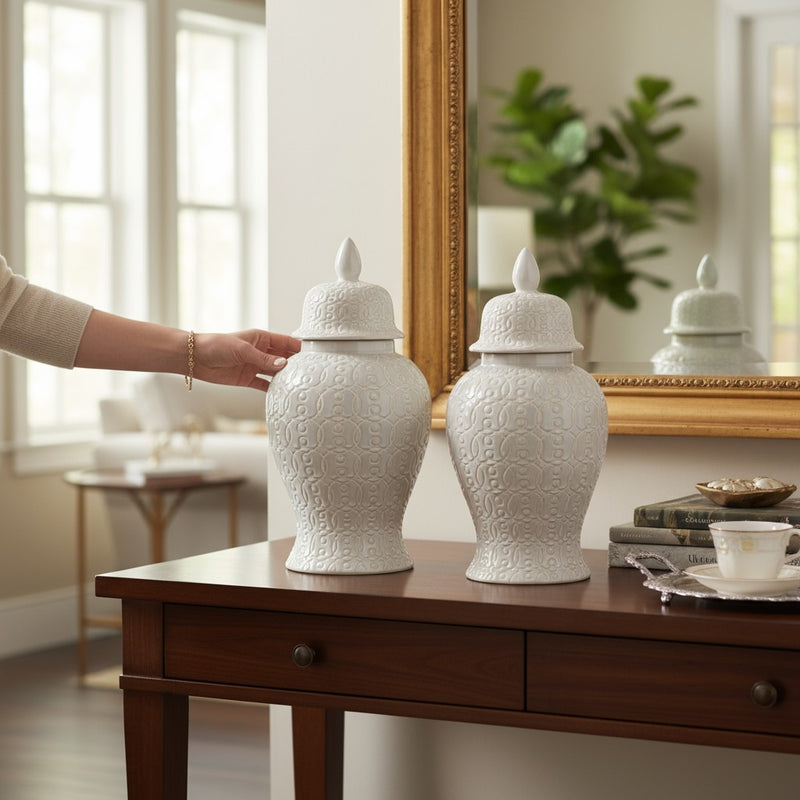 Classic White Modern Ceramic Urns