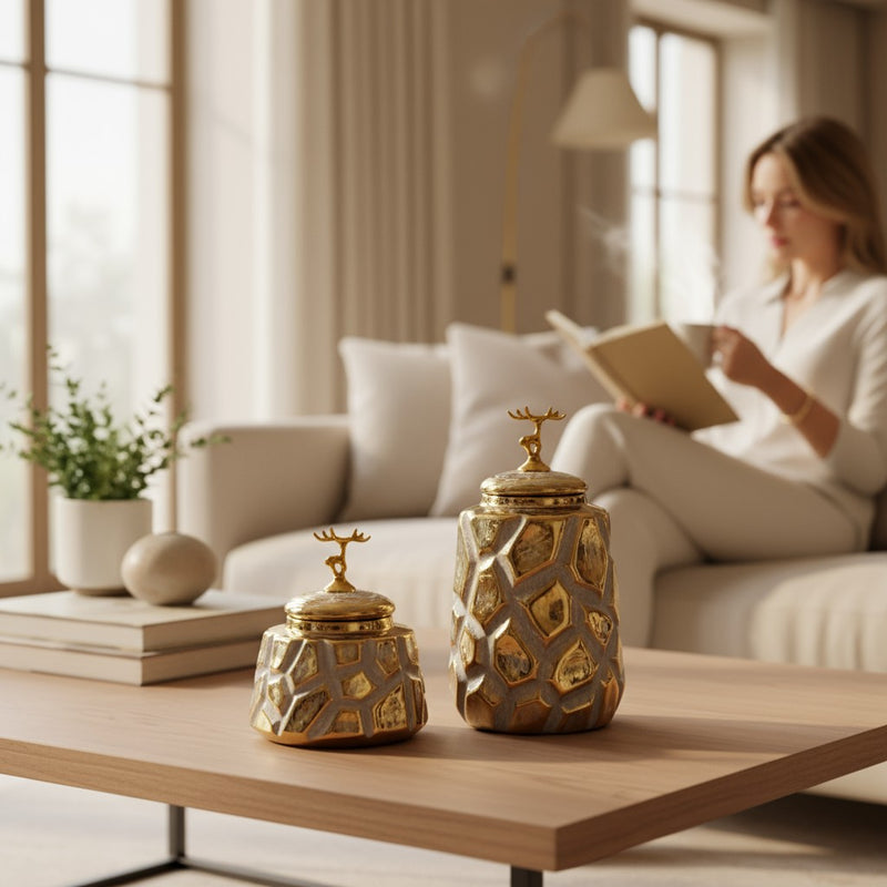 Luxe Mosaic Porcelain Jars