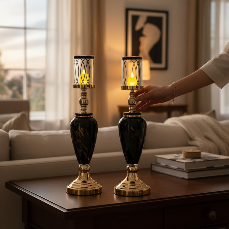 Heritage Luxe Metallic Candle Stand